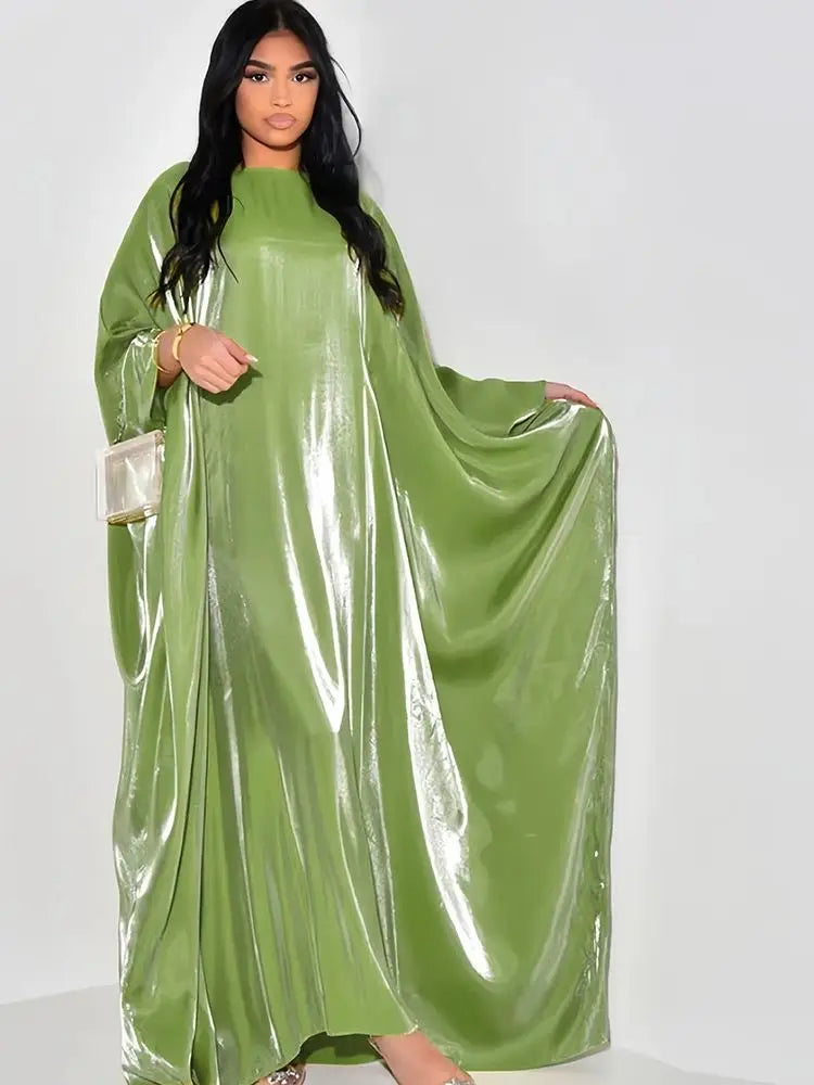 Radiant Satin Elegance Abaya Set™