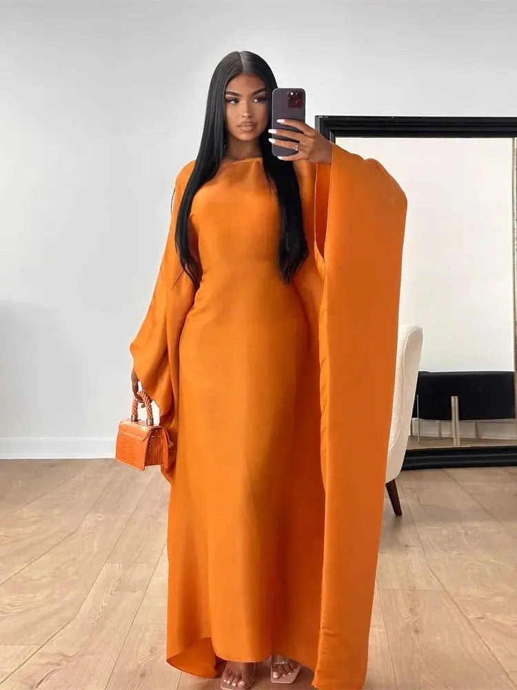 Radiant Satin Elegance Abaya Set™