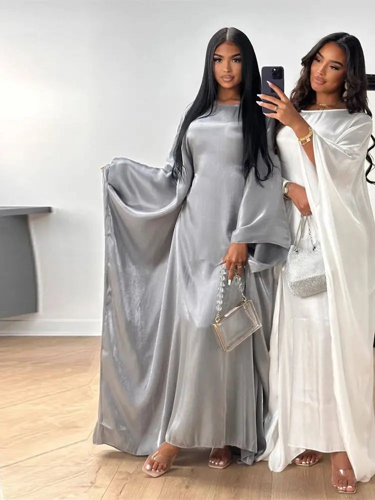 Radiant Satin Elegance Abaya Set™