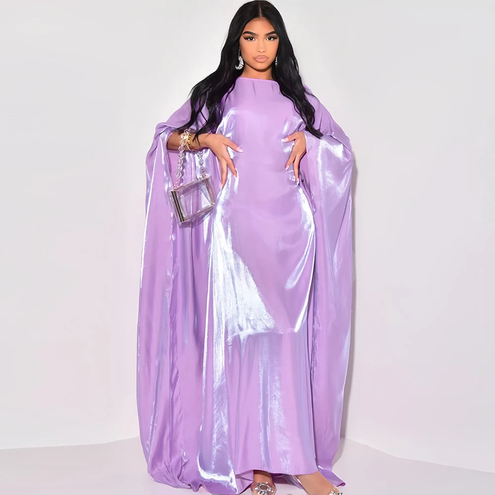 Radiant Satin Elegance Abaya Set™