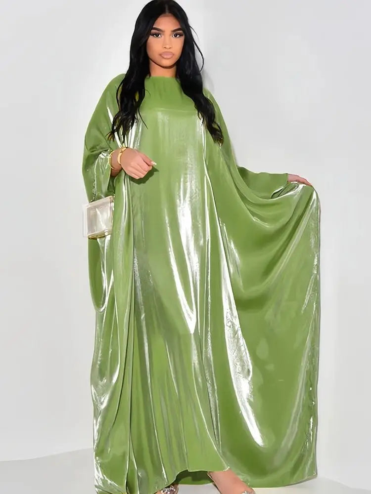 Radiant Satin Elegance Abaya Set™