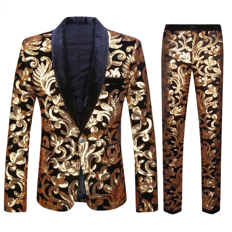 Gold Velvet Royal Suit
