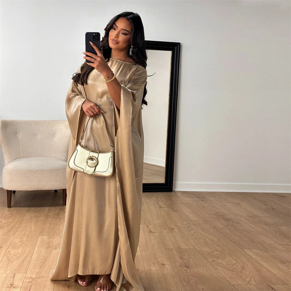 Radiant Satin Elegance Abaya Set™