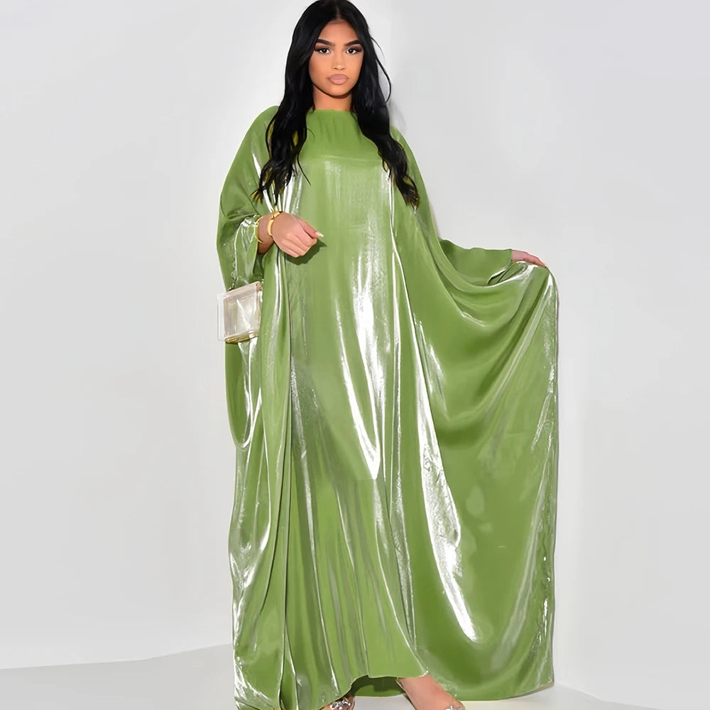 Radiant Satin Elegance Abaya Set™