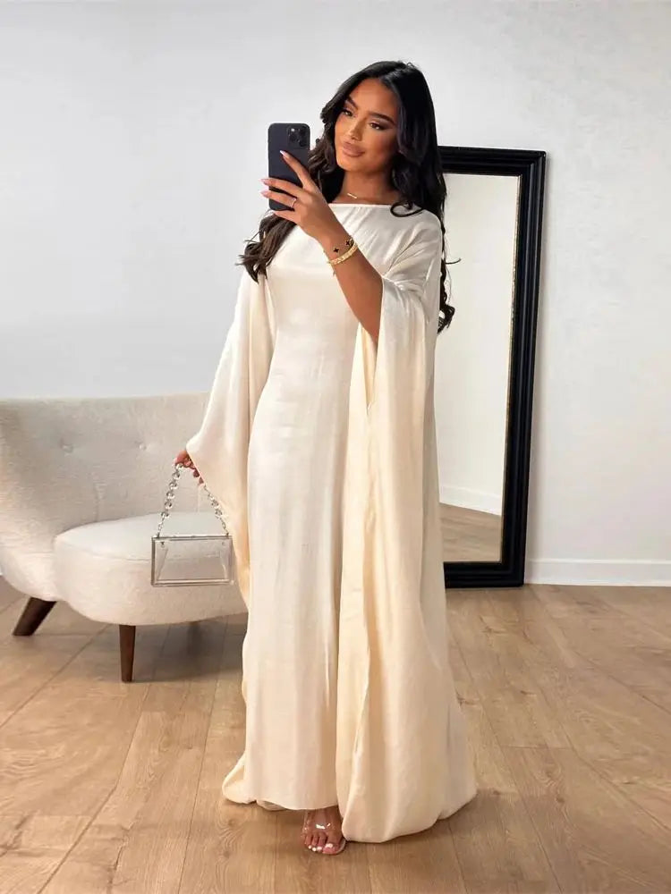 Radiant Satin Elegance Abaya Set™