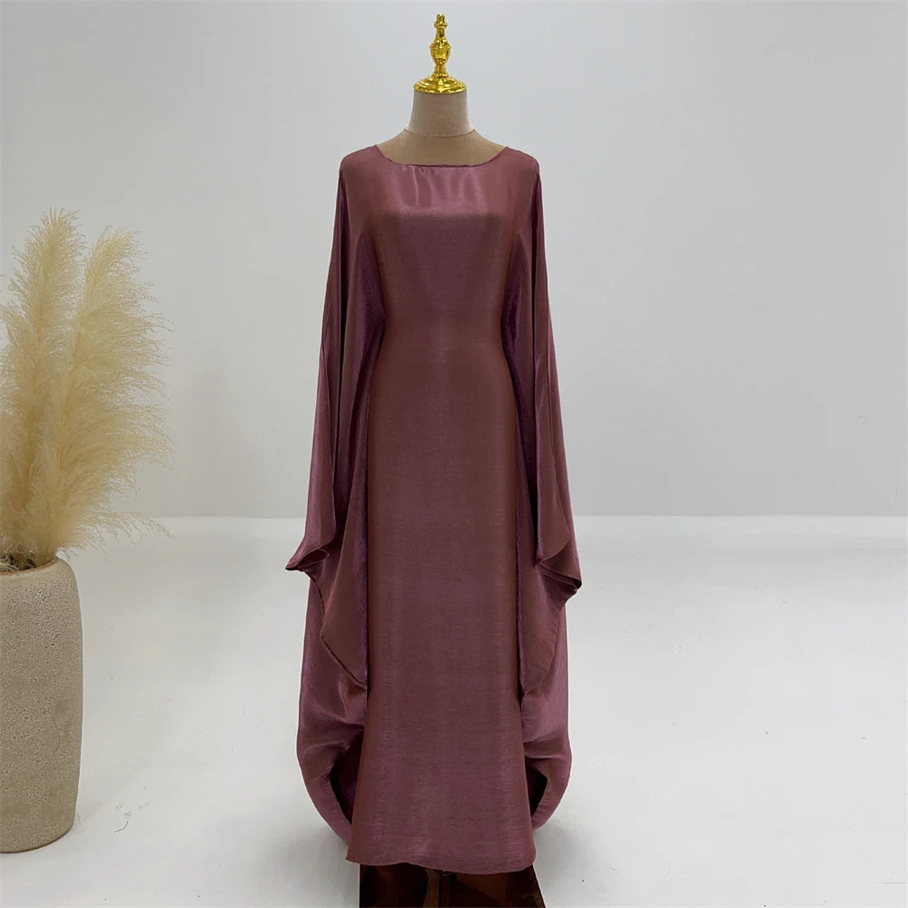 Radiant Satin Elegance Abaya Set™